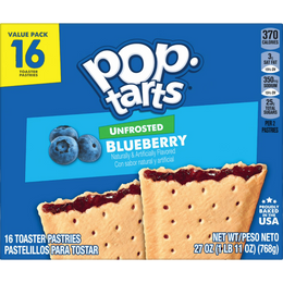 Pop-Tarts Unfrosted Blueberry (16 Pack)