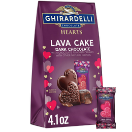 Ghirardelli Hearts Lava Cake Dark Chocolate