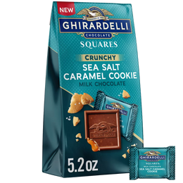 Ghirardelli Squares Crunchy Sea Salt Caramel Cookie Milk Chocolate